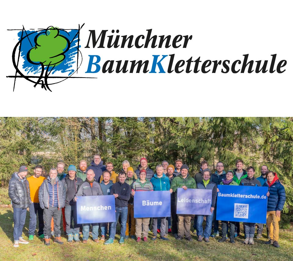 Gruppenbild der Ausbilder der Münchner Baumkletterschule