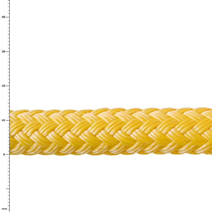 Bull Rope 13 Original gelbes geflochtenes Seil mit engmaschigem Muster