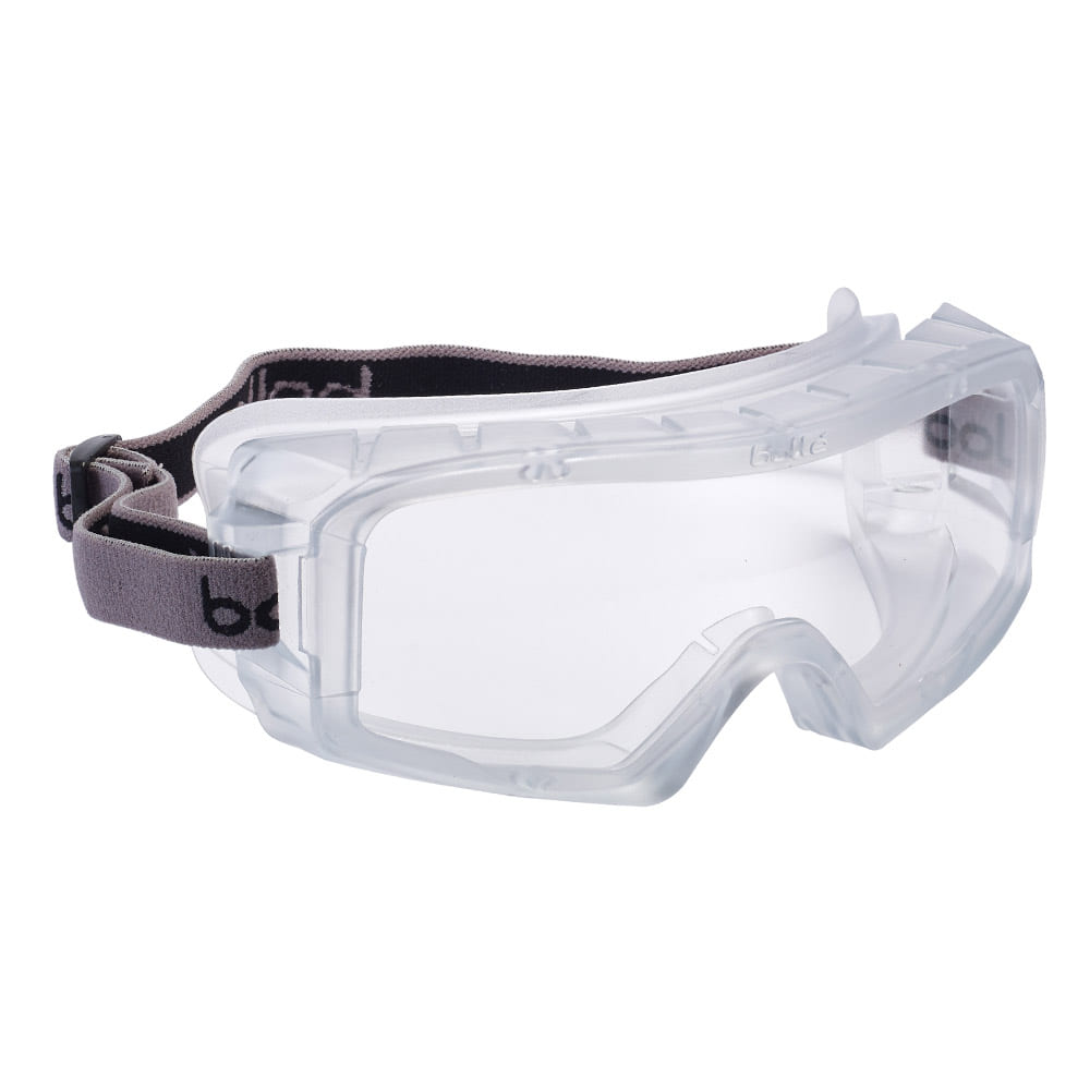 Coverall Schutzbrille mit transparentem Rahmen und verstellbarem schwarzem Gummiband