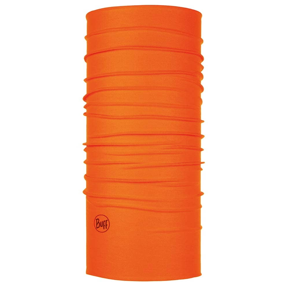 Coolnet UV+ BUFF in leuchtend orange mit BUFF-Logo unten links