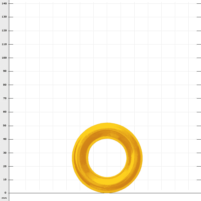 Ring S, gelber Ring, Produktname sichtbar