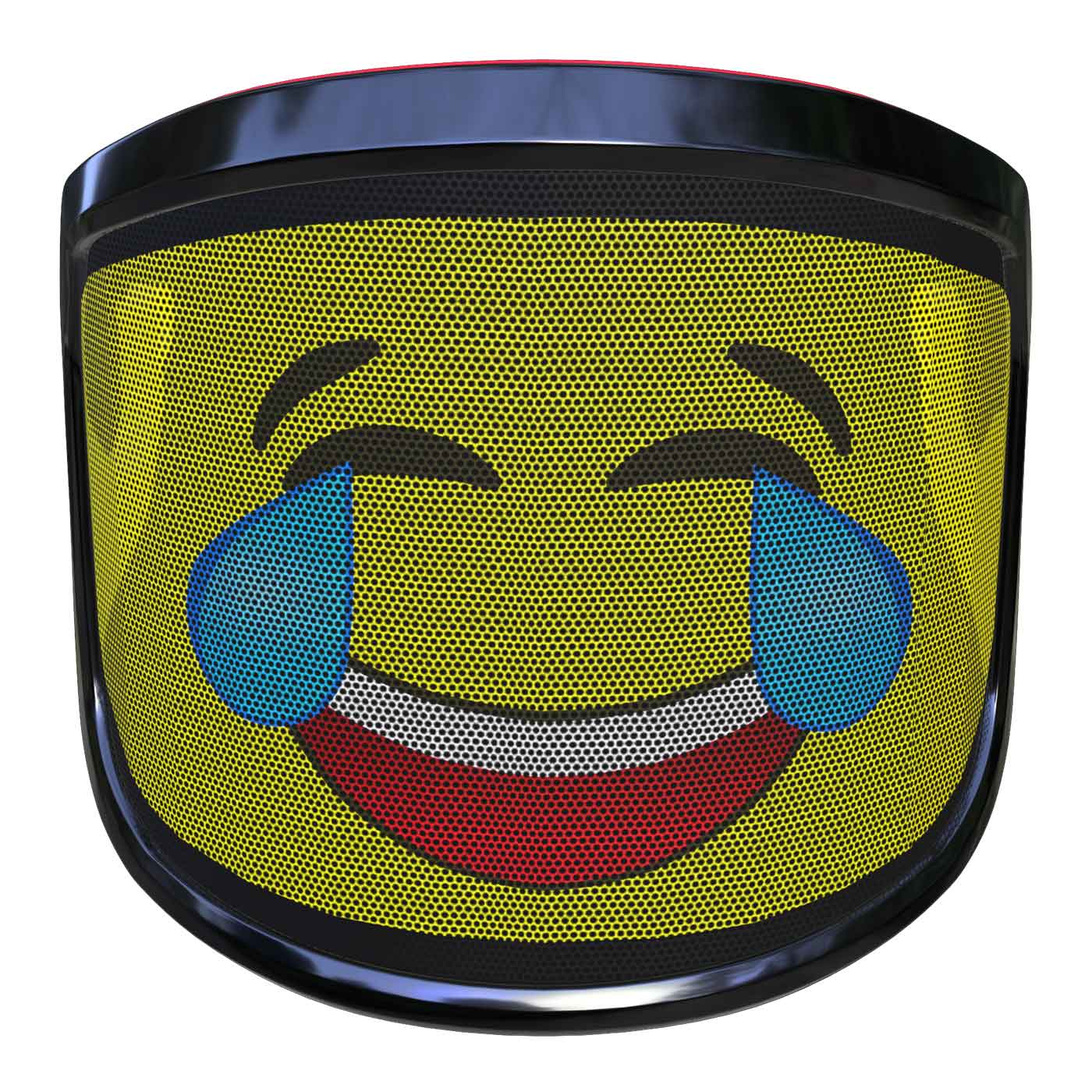 PROTOS® Visier Arbormoji mit lachendem Emoji-Gesicht mit Tränen, gelbes Gesicht und schwarzer Umrandung
