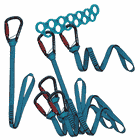 Speedline Lite Kit 26" mit mehreren blauen Bandschlingen, schwarzen und roten Karabinern sowie einem blauen Sicherungsgerät, Hersteller- und Produkttyp nicht sichtbar