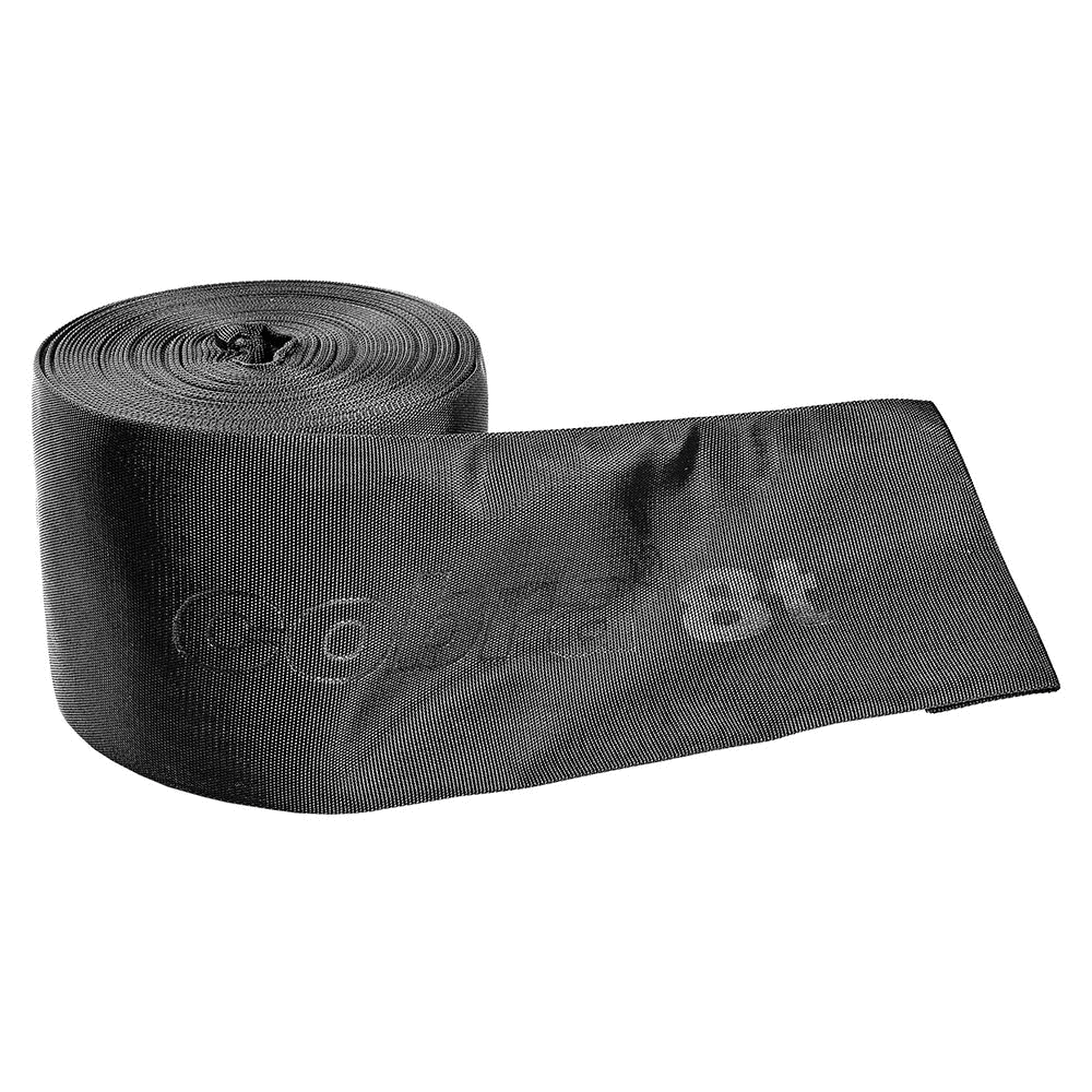 Schwarzer, aufgerollter cobra 8 t Scheuerschutz aus gewebtem Material