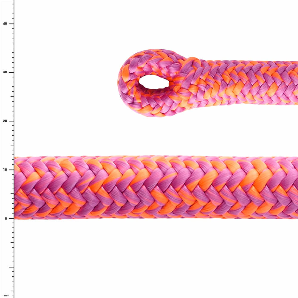 Jacamar pink-orange geflochtenes Seil mit Schlaufe am Ende