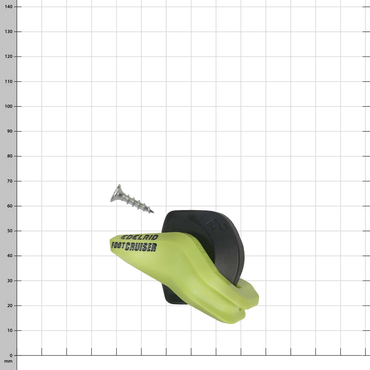 Foot Cruiser R Verriegelungshebel von Edelrid in grün und schwarz mit einer Schraube