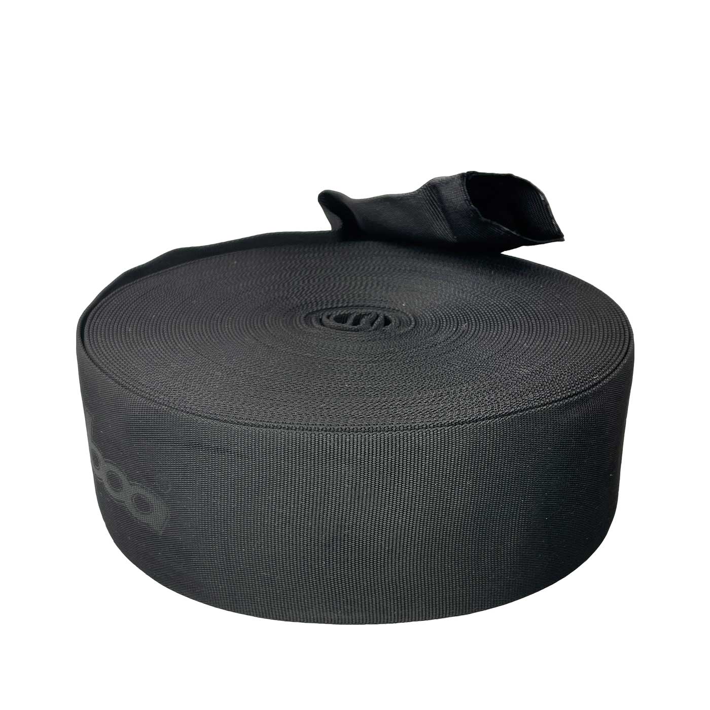 boa Scheuerschutz 25 m, schwarze, aufgerollte Schutzmanschette aus Textilmaterial