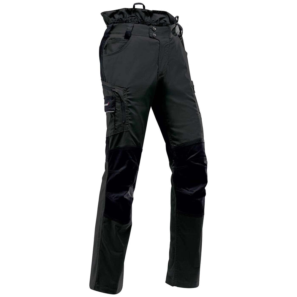 StretchFlex® Cancool Hose in schwarz mit schwarzen Knieverstärkungen und Taschen, sichtbar sind Reißverschlüsse und Schlaufen