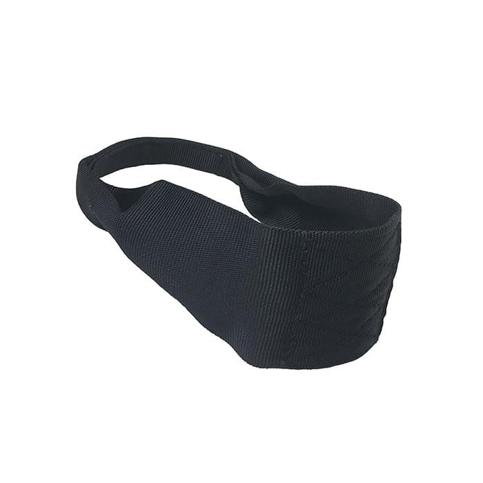 Schwarz gefärbte Schuhschlaufe aus robustem Stoffmaterial, Produktname Schuhschlaufe