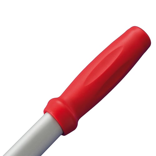 Roter Griff der Berger 4210 Gartenschere an silbernem Stiel