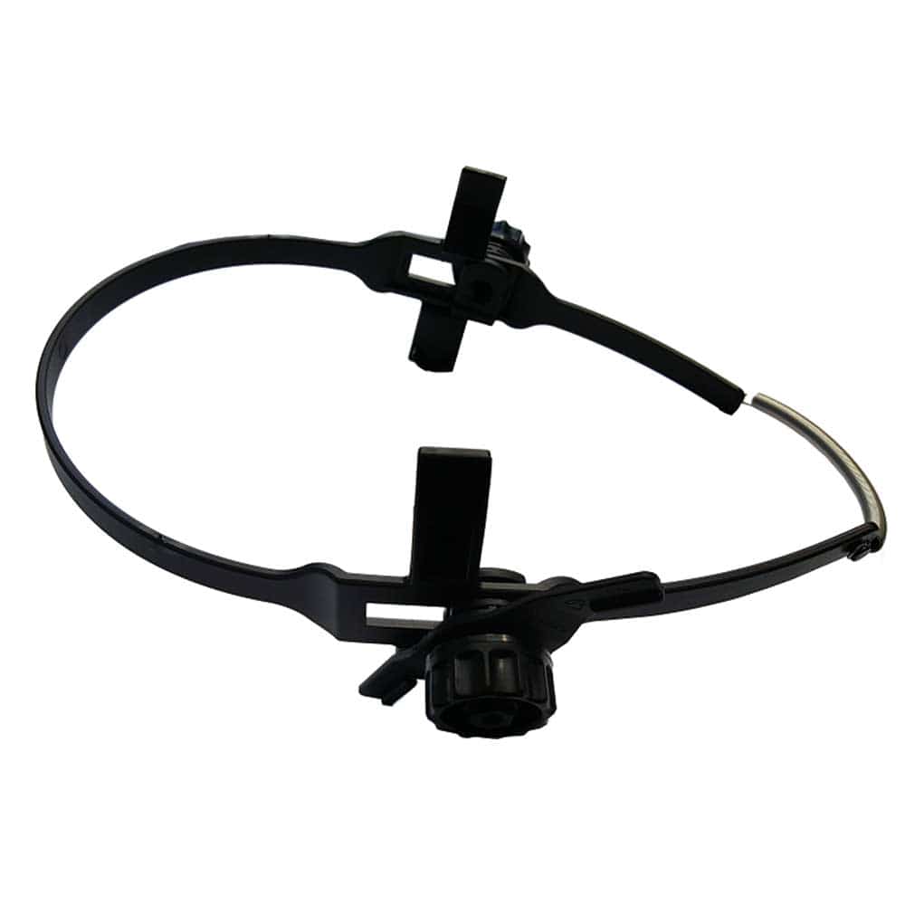 clearmaxx Universal Helmadapter aus schwarzem Kunststoff mit verstellbarem Riemen und Drehverschluss