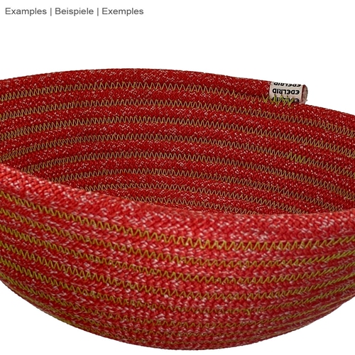 Rope Bowl von Edelrid, rote Schale aus Seil, Nahaufnahme
