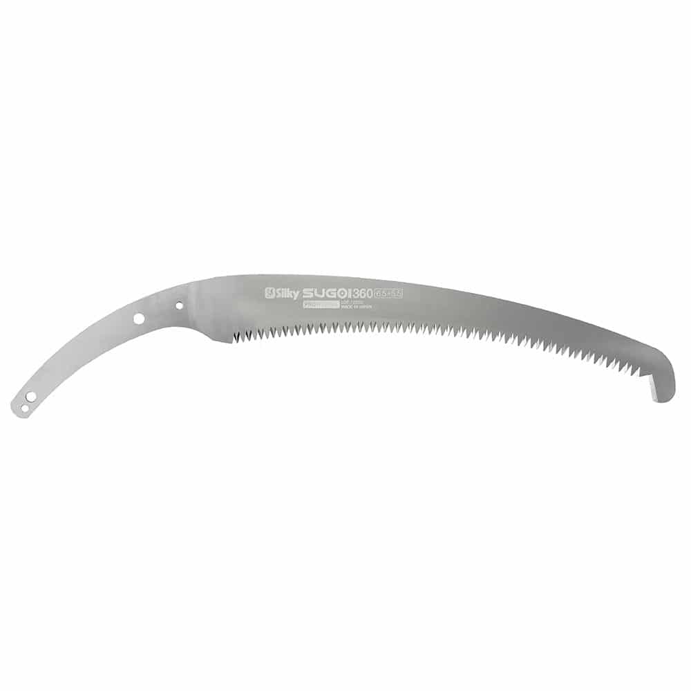 Sugoi 360-6.5-5.5 Sägeblatt von Silky, gebogenes Sägeblatt aus Metall mit gezackter Schneide und mehreren Befestigungslöchern am Griffende