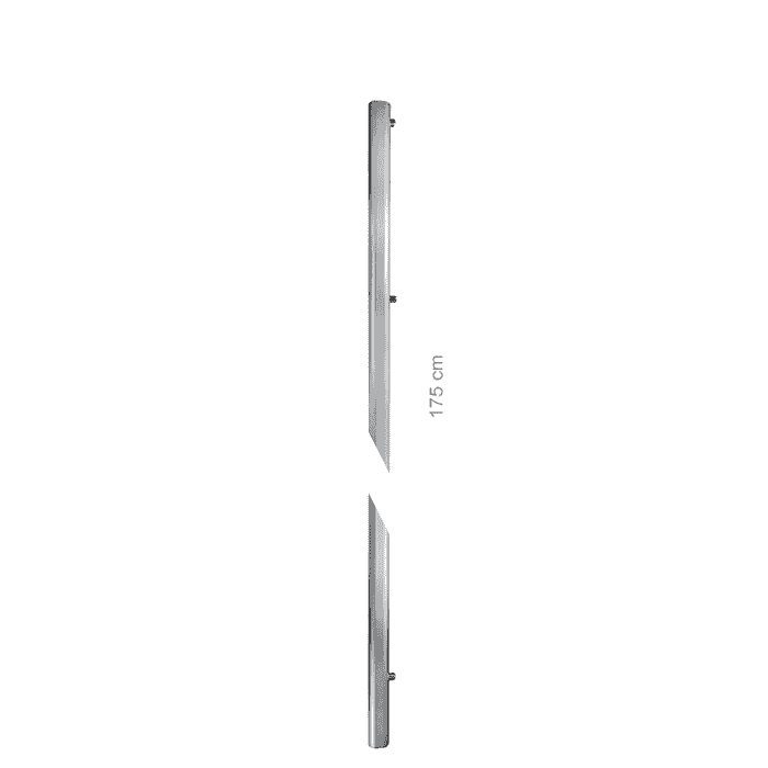Hayauchi 370 Stange oben, zwei silberne Metallstangen mit Schrauben, 175 cm lang