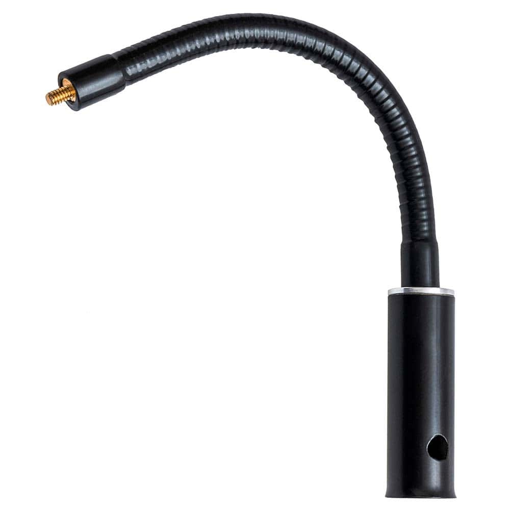 ArboRapid MediaAdapter Flexarm, schwarzer flexibler Arm mit Gewindeschraube und zylindrischem Anschlussstück