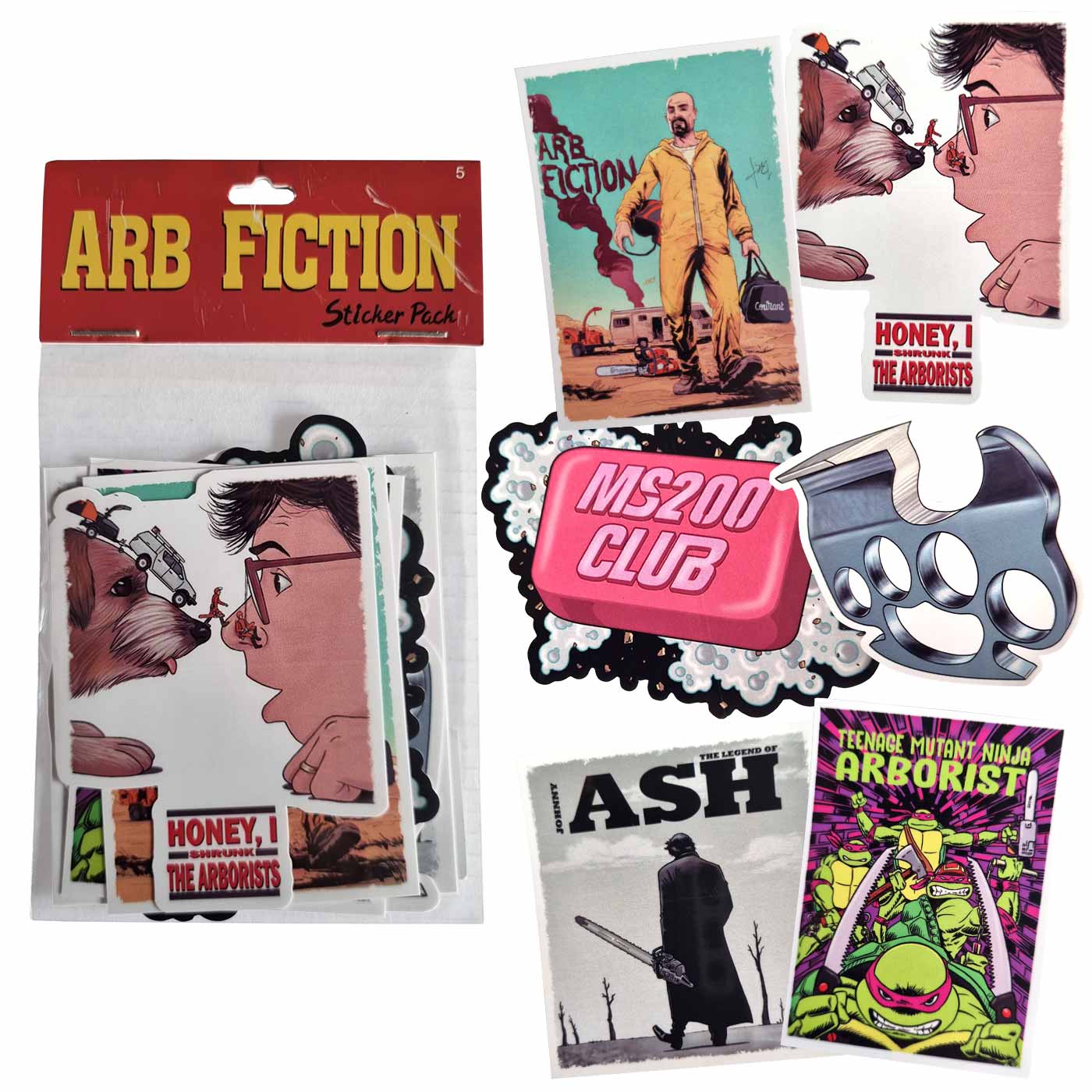 ARB Fiction Pack Vol. 5 Sticker Pack in einer durchsichtigen Verpackung mit rotem Etikett und gelber Schrift
