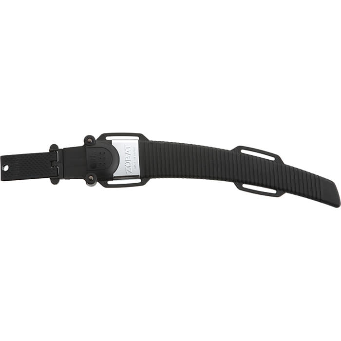 Zübat 330 Holster in Schwarz mit silbernem Metallverschluss und geriffeltem Band von Zübat