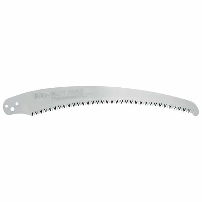 Ibuki 390-5.5 Sägeblatt, silbernes gebogenes Sägeblatt mit feinen Zähnen und drei Löchern an einem Ende