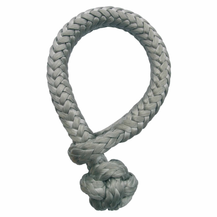 Link 10 graues geflochtenes Seil mit Knoten an einem Ende