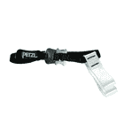 Pantin Strap L von Petzl, ein schwarzer und weißer Gurt mit Metallverschluss und PETZL-Logo auf dem schwarzen Teil