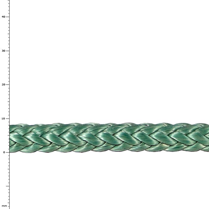 Ice Tail Blue grünlich-blau geflochtenes Seil mit glatter Oberfläche