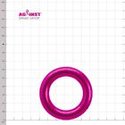 Aluring 40 Pink, pinkfarbener Ring mit glatter Oberfläche, vor weißem Hintergrund mit Messraster