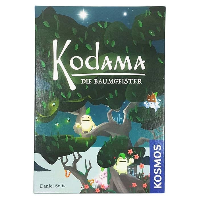 Kodama – Die Baumgeister Spielbox mit Baum und Figuren, Kosmos Herstellername sichtbar