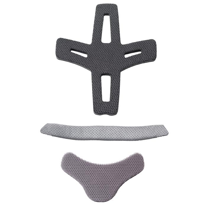 PROTOS® KlimaAIR® Set von oben drei gepolsterte, luftdurchlässige Einlagen in verschiedenen Formen und Grautönen