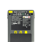Rückseite des Leica Disto X6 Laser-Entfernungsmessers mit Modellinformationen, Hersteller Leica Geosystems