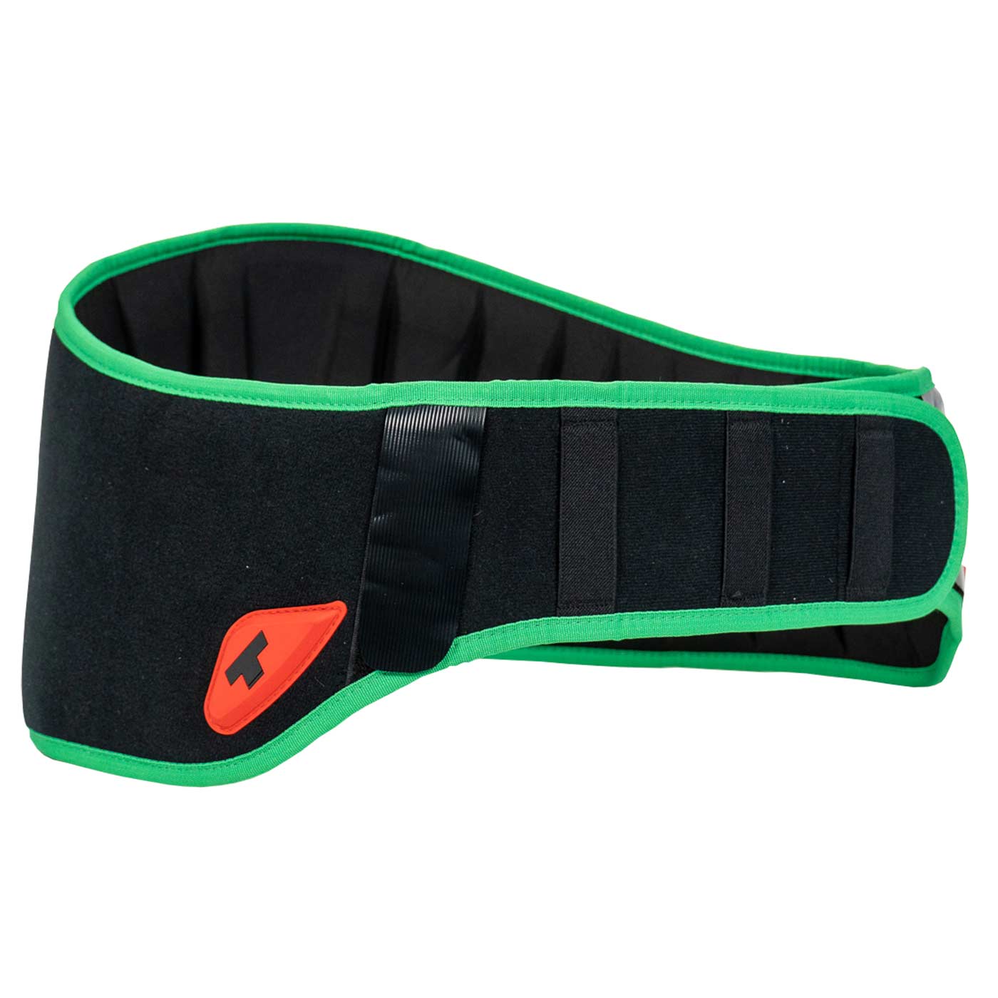 treeMOTION Ultra Comfort Padding, schwarzes Polster mit grünem Rand und rotem Teutoburger Logo auf der Seite