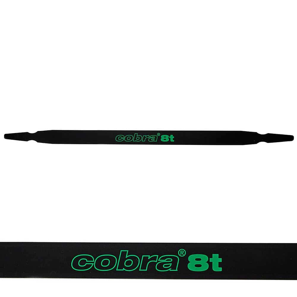 cobra 8 t Spreizband schwarz mit grünem Schriftzug "cobra 8t"
