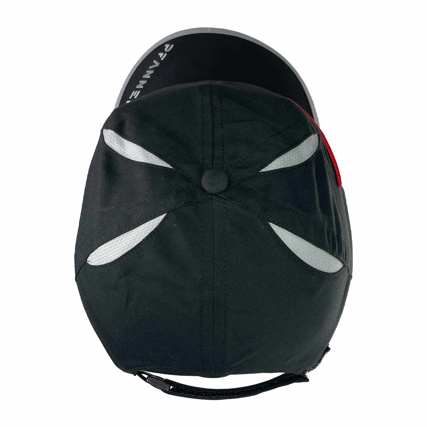 PFANNER® Cap schwarze Kappe von oben mit grauen Einsätzen und verstellbarem Verschluss hinten