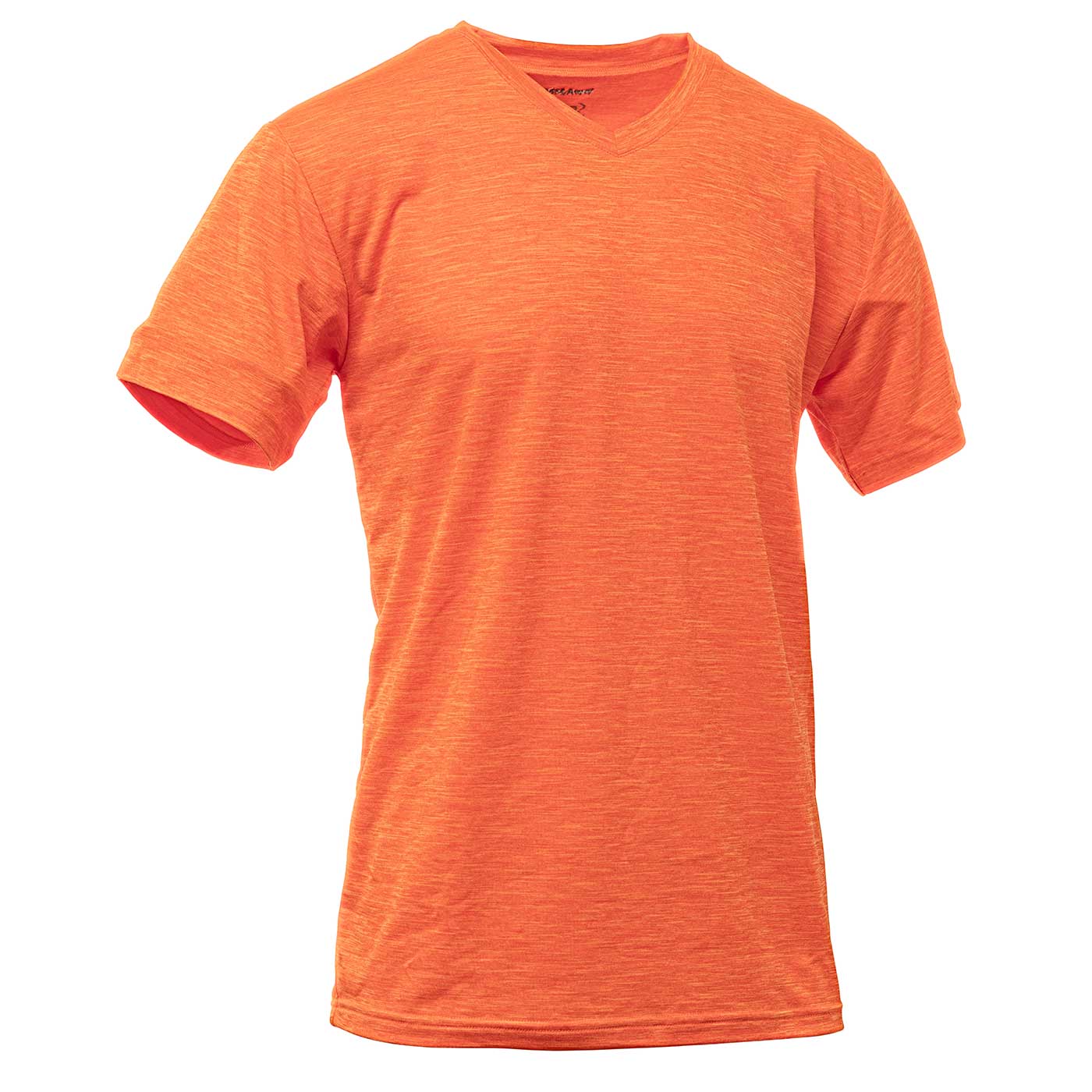 Skin-Dry V-Neck T-Shirt in Orange mit V-Ausschnitt und kurzen Ärmeln