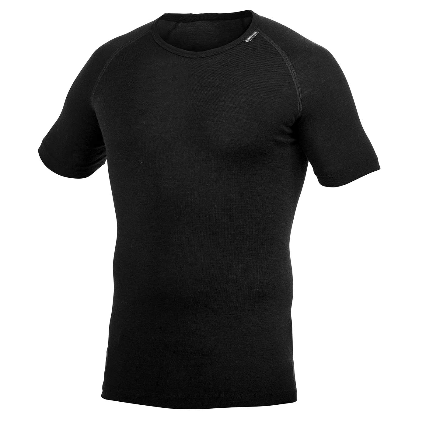 Tee Lite schwarzes kurzärmeliges Shirt mit Rundhalsausschnitt ohne sichtbaren Herstellerlogo