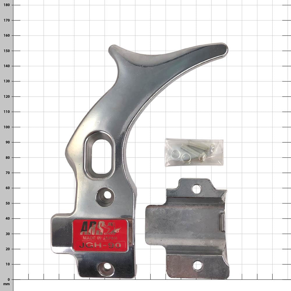 ARS Sägenhaken aus Metall mit rotem Aufkleber JGH-90, Schrauben und Halterung, Hersteller ARS
