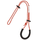 Turboknee Footloop, rotes Seil mit schwarzen Kunststoffteilen und gepolstertem schwarzen Schlaufenbereich