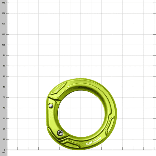 Edelrid Cupid Karabiner in Grün einzeln