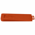 ArbPro Fällkeil 300 in orange, flach liegend mit eingeprägtem Schriftzug "Arbpro" und einer Aufhängelasche am Ende