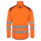Tundra Flash Jacke in Orange mit reflektierenden Streifen auf der Rückseite und schwarzem Schulterbereich, Hersteller Rhino, Typ nicht sichtbar