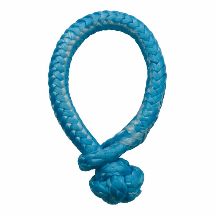 Link 6 blaues geflochtenes Seil mit Schlaufe und Knoten