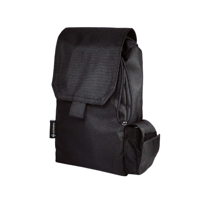 Aztek Tasche schwarze Tasche mit Klappe und seitlicher Tasche