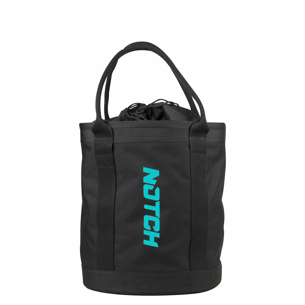 Schwarze Pro 250 Bag mit zwei Tragegriffen und türkisfarbenem NUTCH-Logo auf der Vorderseite