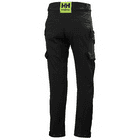 Magni Evolution Cargohose, schwarze Arbeitshose von hinten mit HH workwear Logo in grüner Schrift auf dem Bund