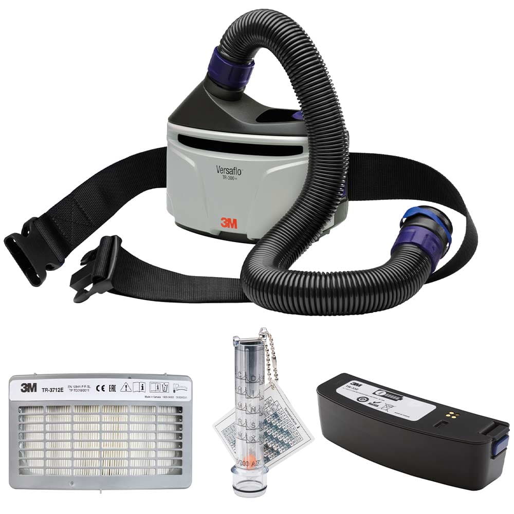 Versaflo EPS Atemschutz-Komplettset von 3M mit Atemgerät, Schlauch, Filter, Messgerät und Akku