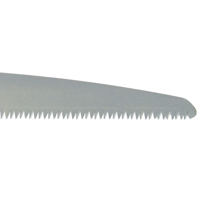 Gomtaro Root 240-8 Sägeblatt, graues Metall mit feinen Zähnen an der Kante