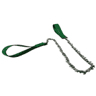 Nordic Pocket Saw mit grünen Schlaufen an beiden Enden und einer Kette dazwischen