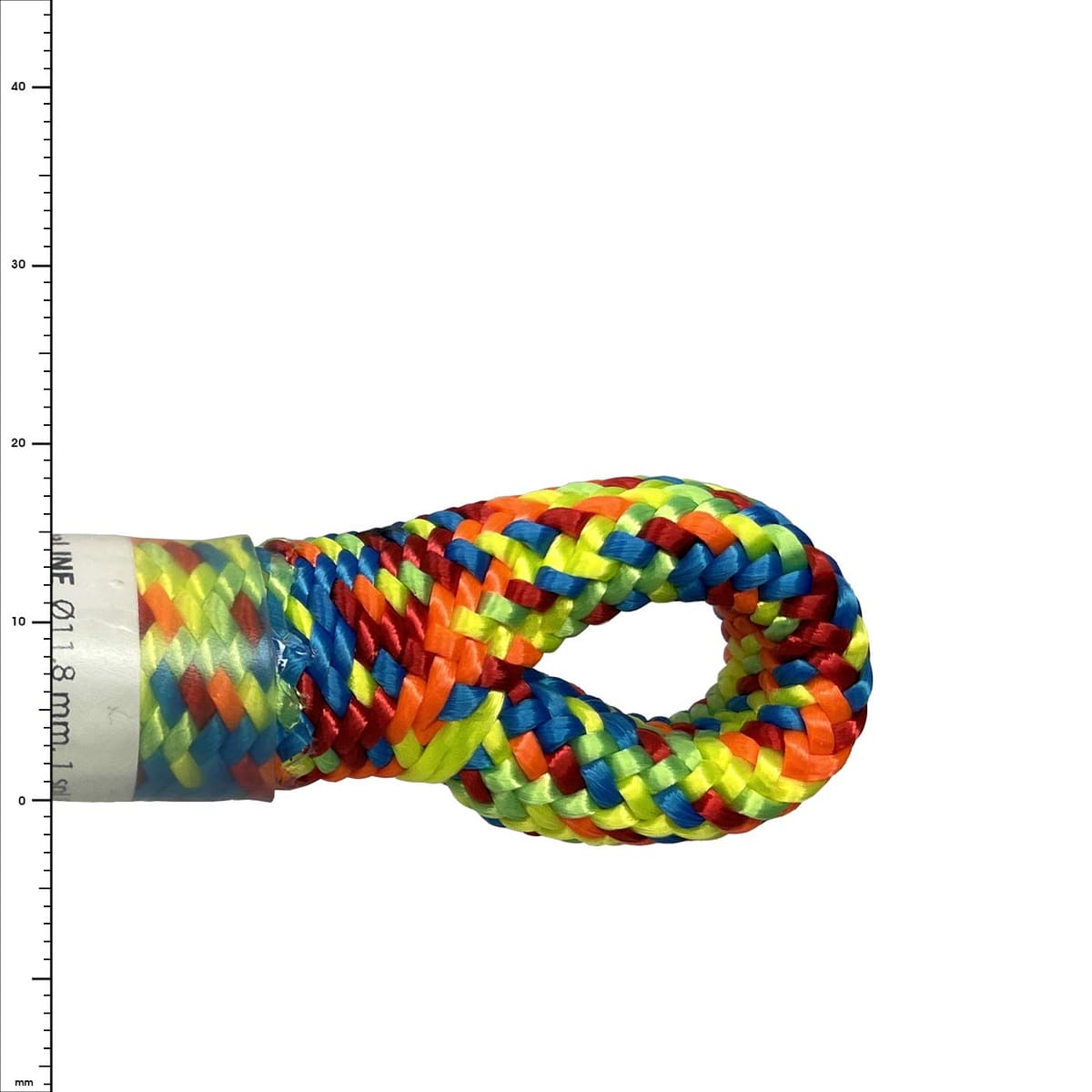 drenaLINE Charity spLIFE bunt geflochtene Schlaufe aus Seil mit roter, blauer, gelber, grüner und oranger Farbe