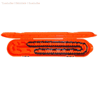 Chain Locker Pro Series Kettenschutzhülle in Orange, geöffnet mit einer schwarzen Kette darin
