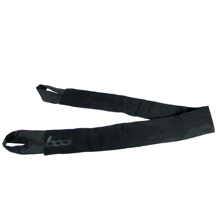 boa Dyneemaschlinge S, lange schwarze Stoffschlaufe mit zwei Endschlaufen und eingesticktem Schriftzug "boa"
