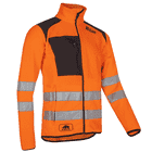 Tundra Flash Jacke in Orange mit reflektierenden Streifen, schwarzer Brusttasche und Reißverschluss, Hersteller Rhino, Typ nicht sichtbar